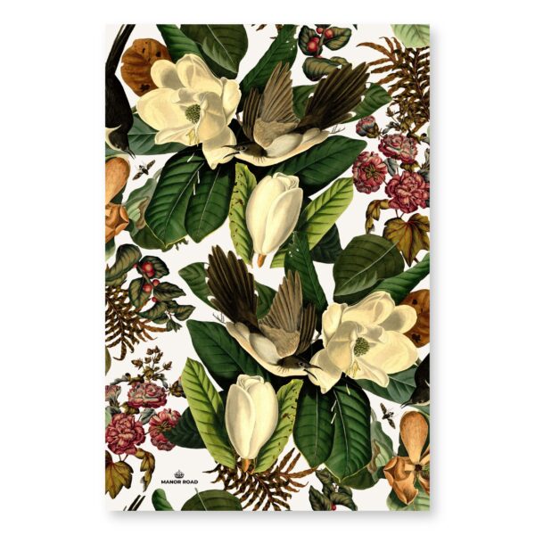 Microfiber Tea Towel - Magnolia Blooms