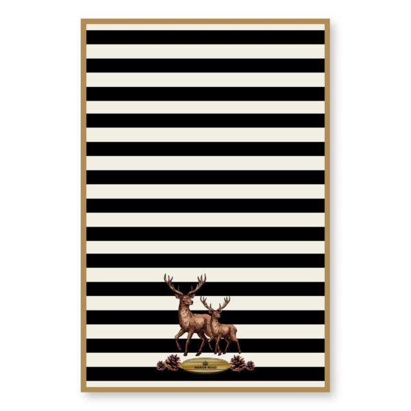 Microfiber Tea Towel - Striped Deer