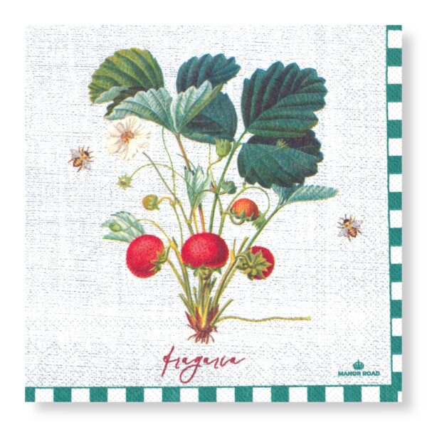 Strawberry Field Napkins - Cocktail