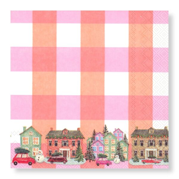 The Village (Pink) Napkins - Cocktail