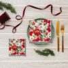 Poinsettia & Pomegranate Napkins - Cocktail - Image 2